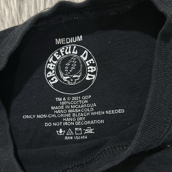 Grateful Dead black rhinestones sparkling distressed t shirt size medium - Picture 4 of 6
